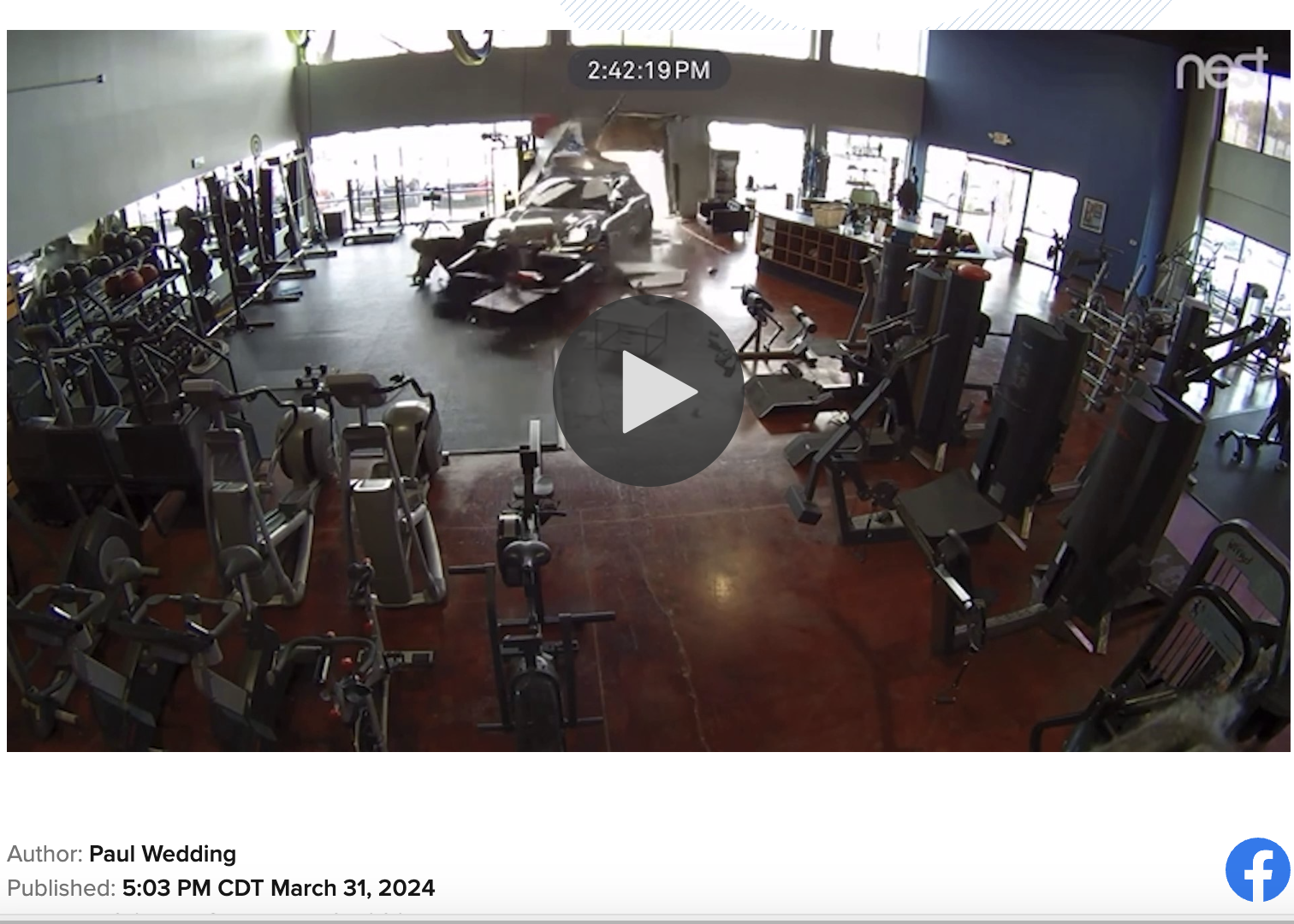 SUV Gym Crash