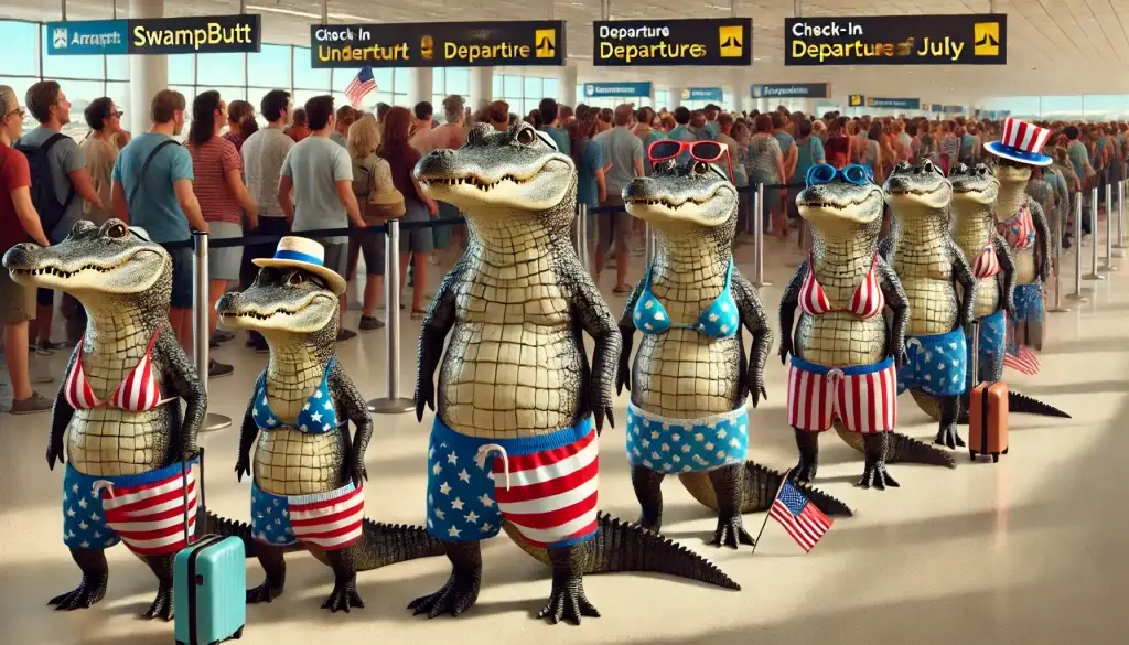 Sweating it out at the airport with SwampButt Underwear.Are there any more useless government employees than TSA agents at airports? Outside of any DMV, no. Uniformed senior citizens who are mostly overweight, under washed and all too anxious to give that full body search, the TSA makes the hassle of travel way worse.