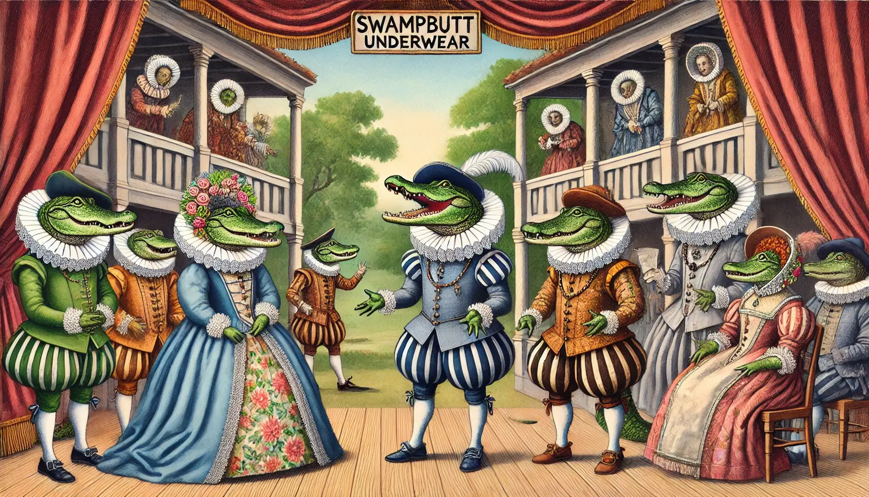 SwampButt Underwear sponsors the 2024 Elizabethan Madrigal Feast in Clute TX.
