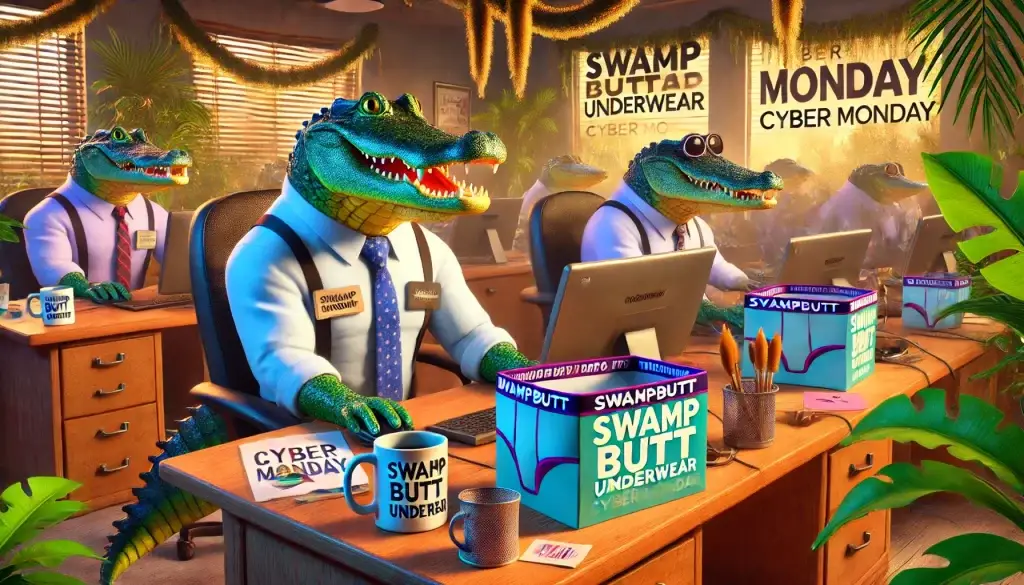 Buy SwampButt Underwear to stay dry this Christmas.