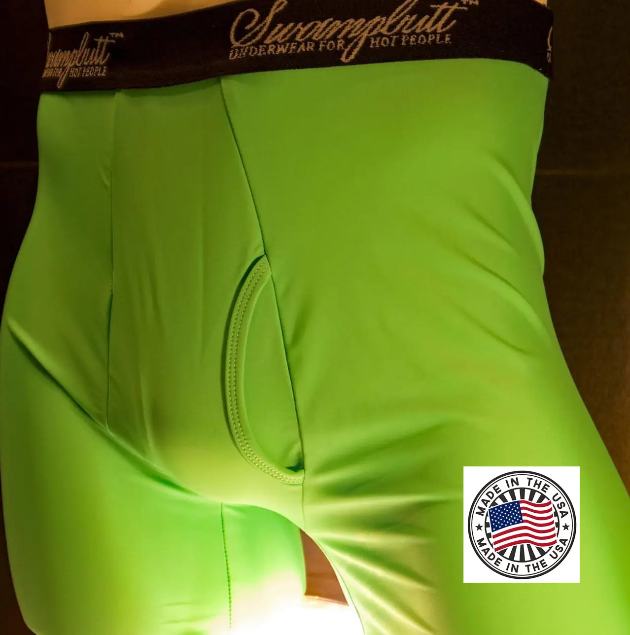 SwampButt Lime Green Made in the USA Men's Underwear.