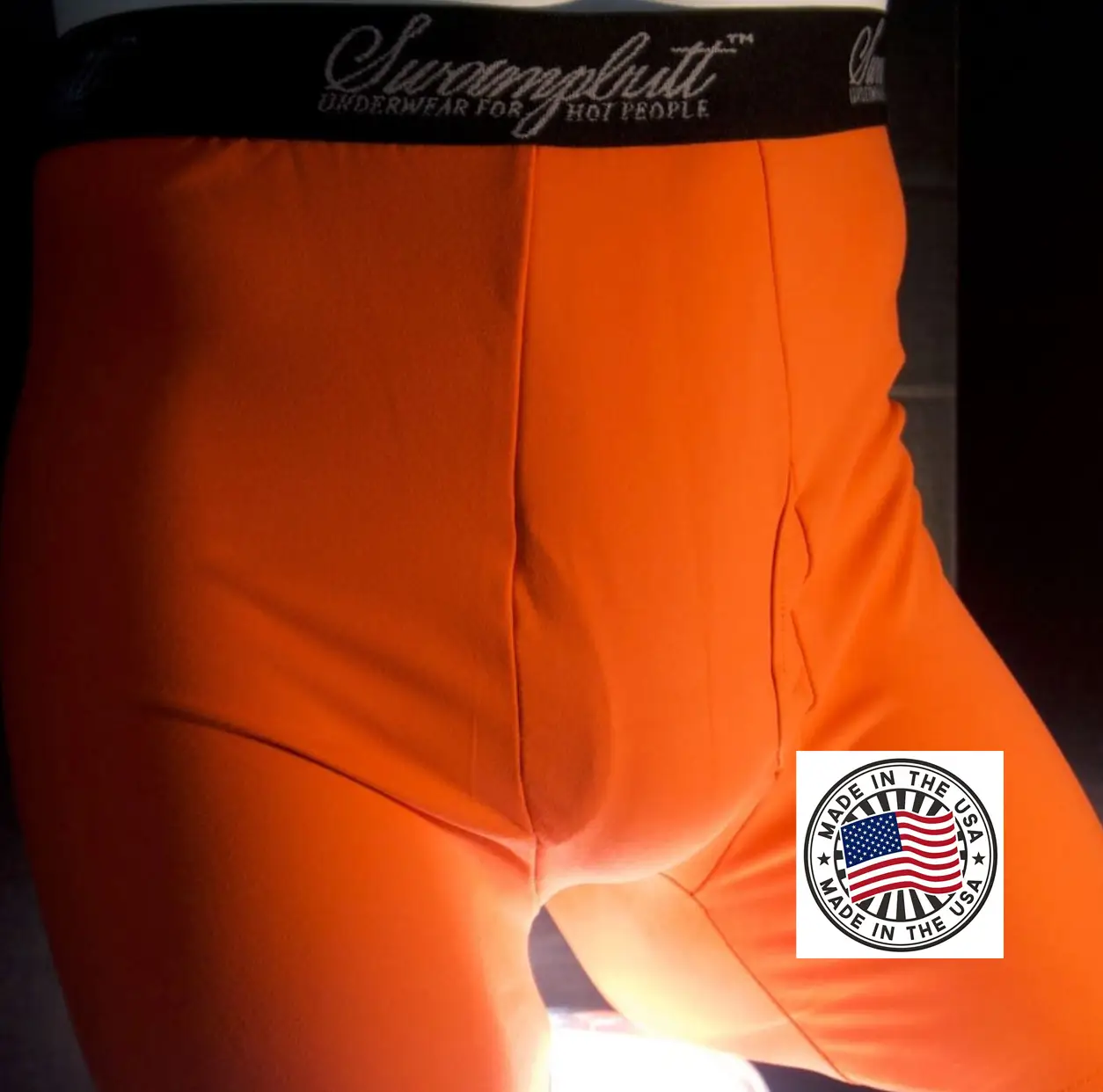 SwampButt Made In The USA Orange Underwear.
