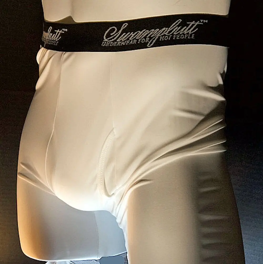 SwampButt Underwear in white.