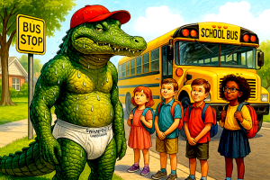 Start of school is not the end of summer according to swampButt Underwear.